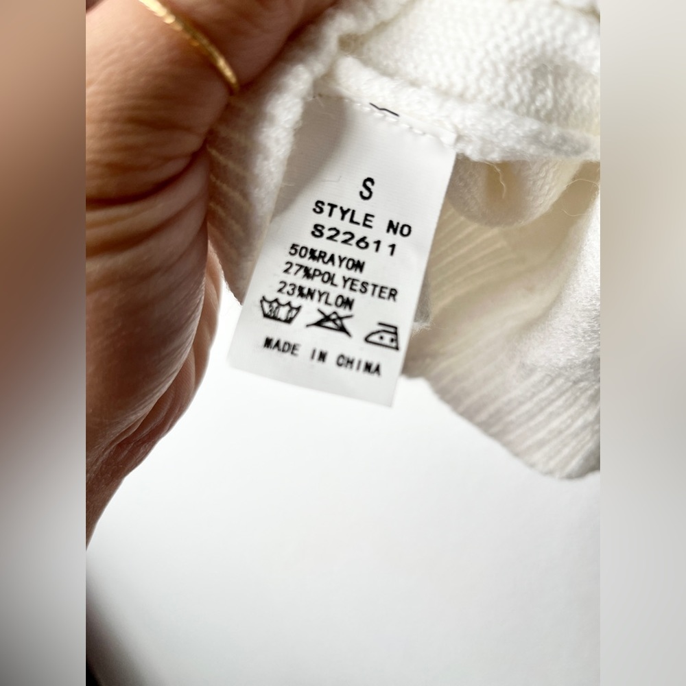 Nwot Solution White W/ Multi Colored Stripes Long… - image 6